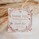 Thank You Tags/Stickers - Blush Pink Wreath, blush, wedding favour