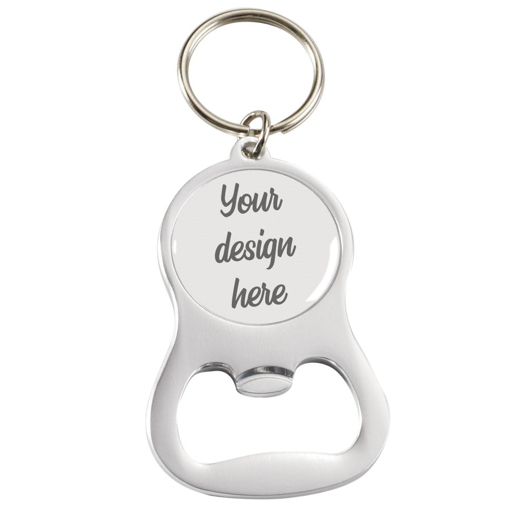 Round opener keyring custom design laser engraving