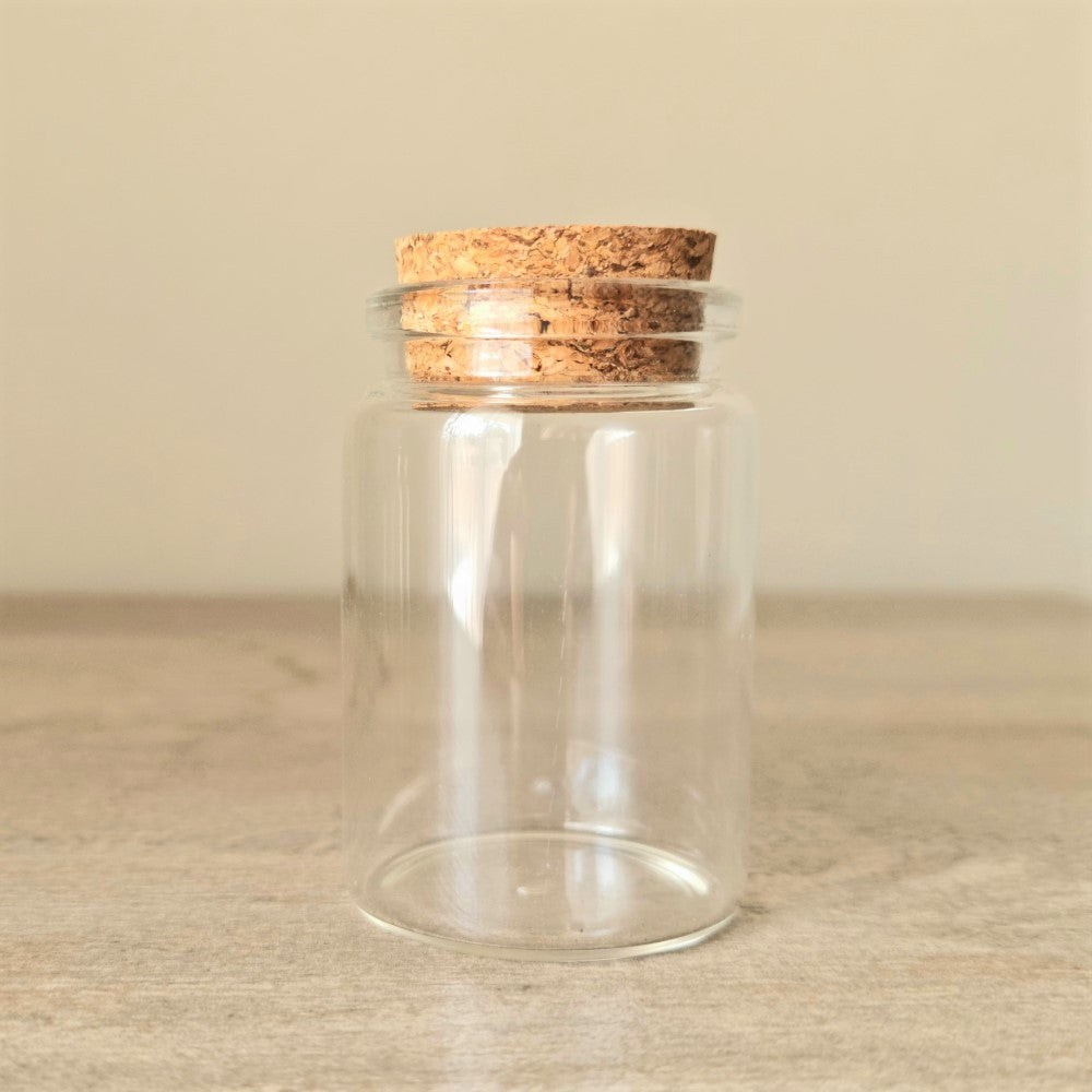 Midi Tube Glass Jar with Cork Lid Glass HCS none 
