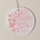 Thank you Tags/Stickers - Flutter Butterfly, pink, wedding favour
