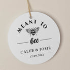 Meant To Bee Honey Favour Thank You Tags Personalise it Simply Design Studio Round White