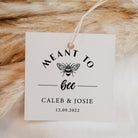 Meant To Bee Honey Favour Thank You Tags Personalise it Simply Design Studio Square White