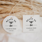Thank You Tags/Stickers - Meant To Bee Honey, black, wedding favour
