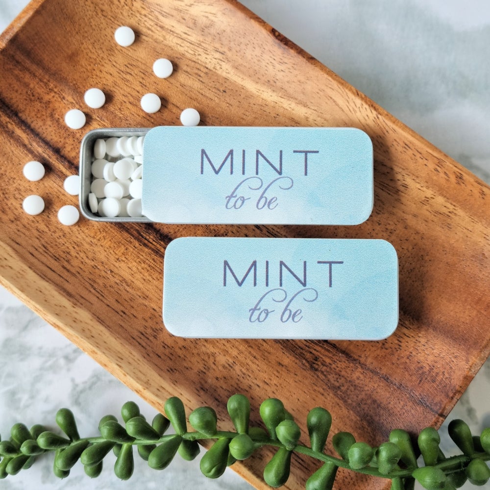 Mint to be mint tin with sugar free mints, metal, green