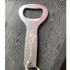 Bottle opener keyring silver