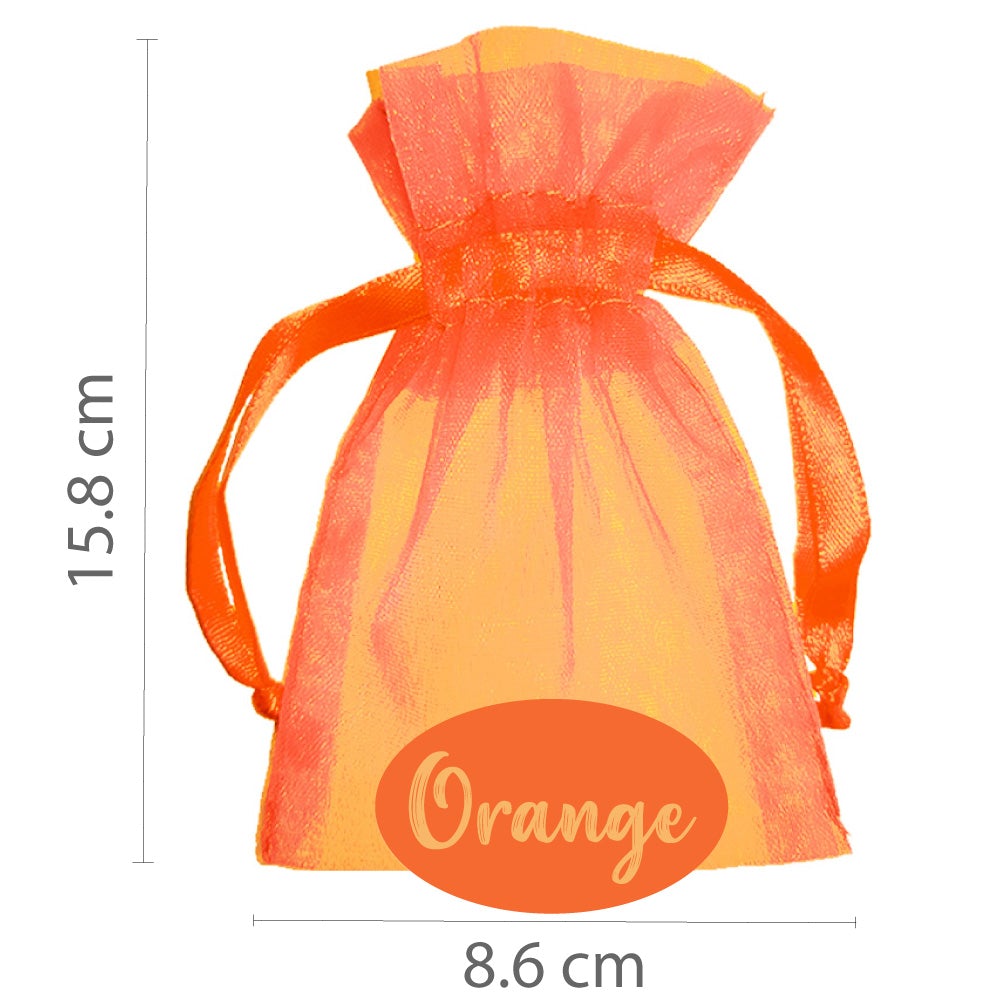 Orange organza bag