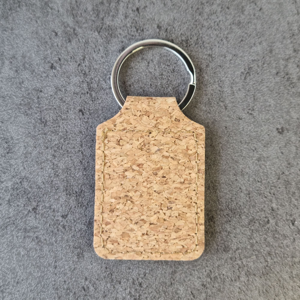 eco friendly cork keyring favour