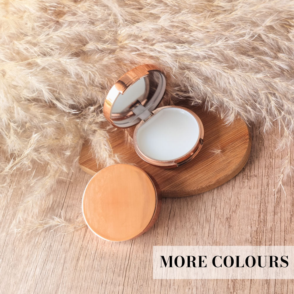 Lip Balm Compact Mirror in Rose Gold, Gold or Silver, mirror, gold