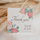 Thank You Tags/Stickers - Rose Garden, wedding favour