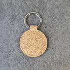 Eco friendly round cork keyring favour