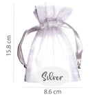 Silver organza bag