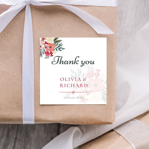 Square Sticker - Autumn Hues II Personalise it Simply Favours