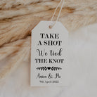 Thank You Tag - Rectangular - Take a shot we tied the knot, wedding favour