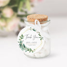 Thank You Tags - Luxury Geometric Framed Greenery, gold, wedding favour