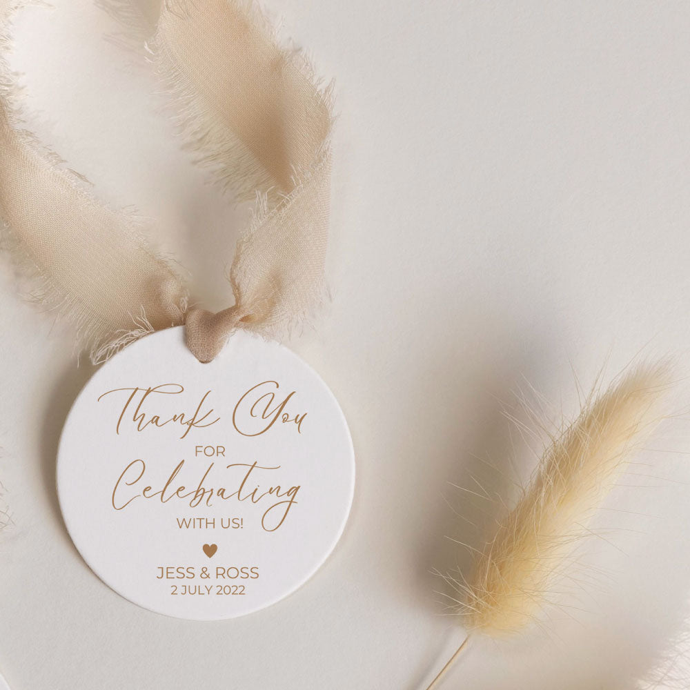 Thank You Tags/Stickers - Thank you for celebrating with us II, wedding favour