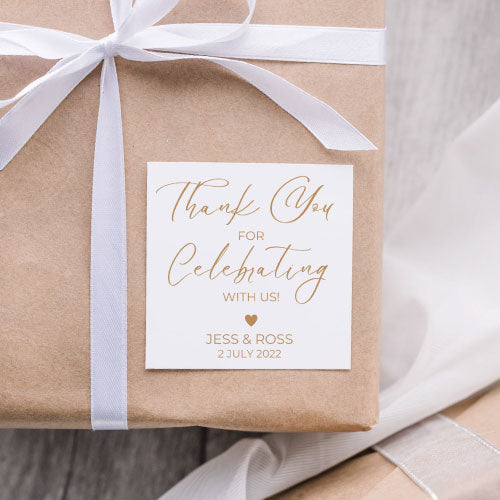 thank you for celebrating with us thank you sticker