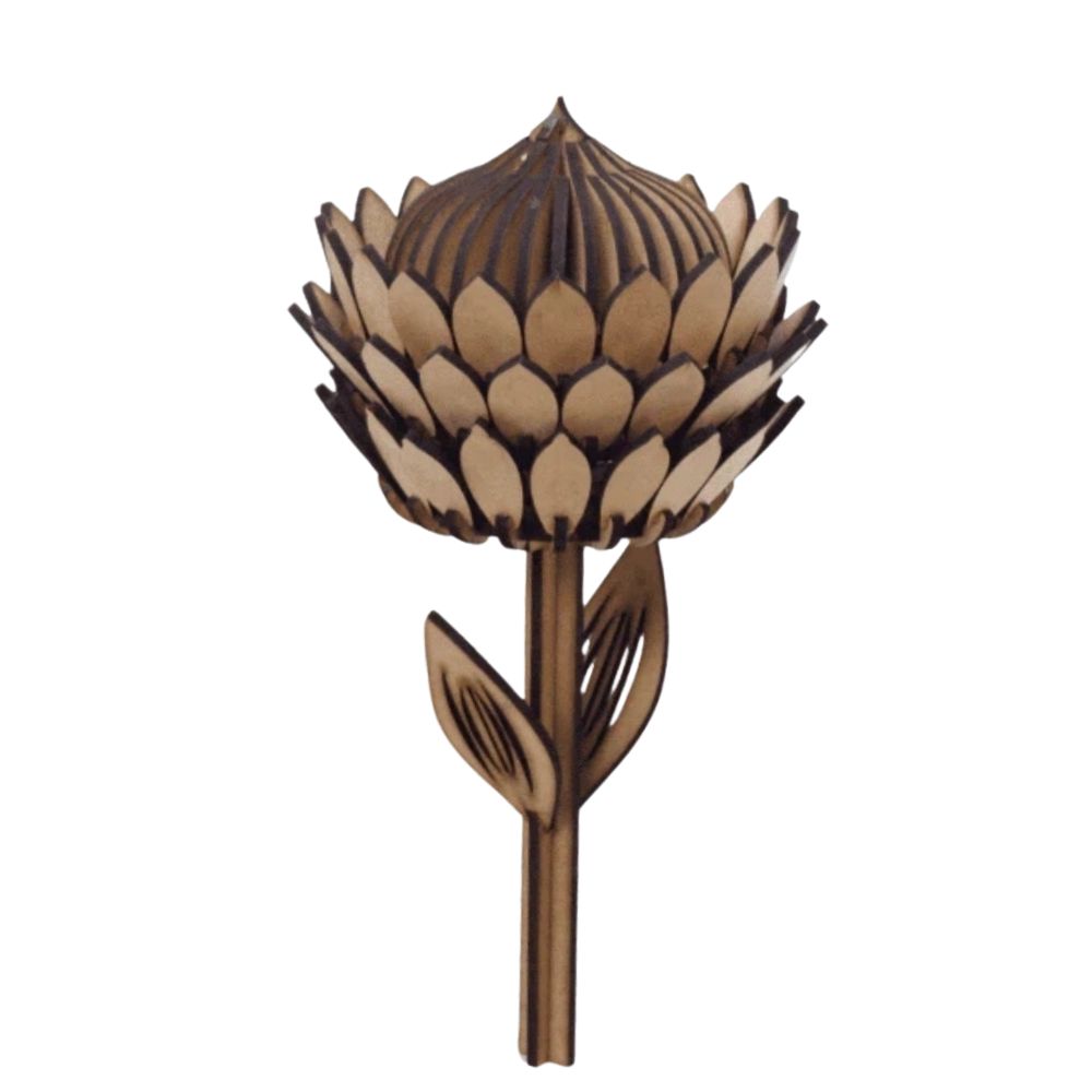 artisanal wooden protea