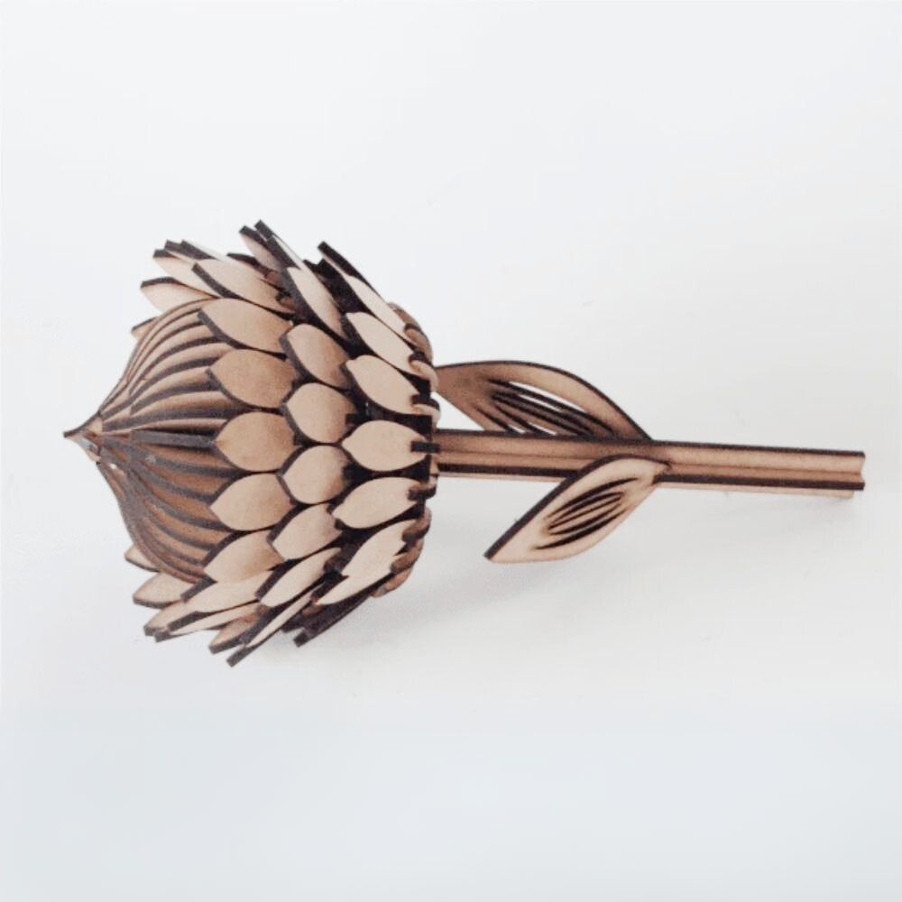 artisanal wooden protea