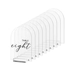 Clear acrylic table numbers