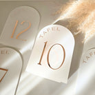 Frosted White Acrylic Table Numbers