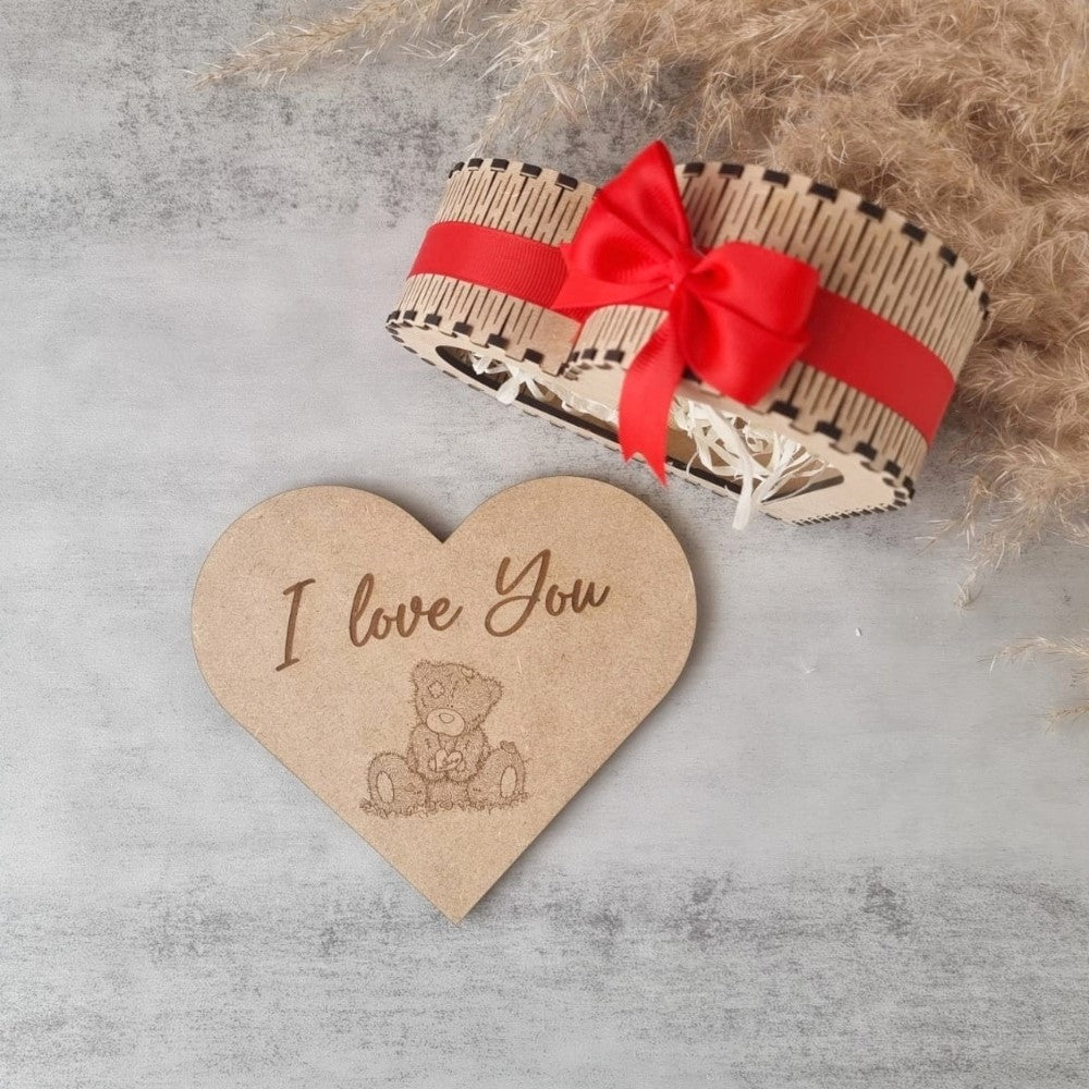 Heart Shaped Wooden Gift Box Keepsake