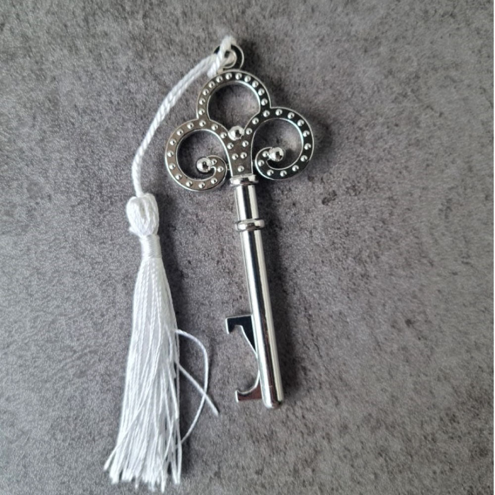 Vintage Victorian Key to my Heart Opener in silver