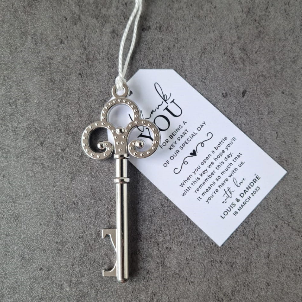 Vintage Victorian Key to my Heart Opener in silver