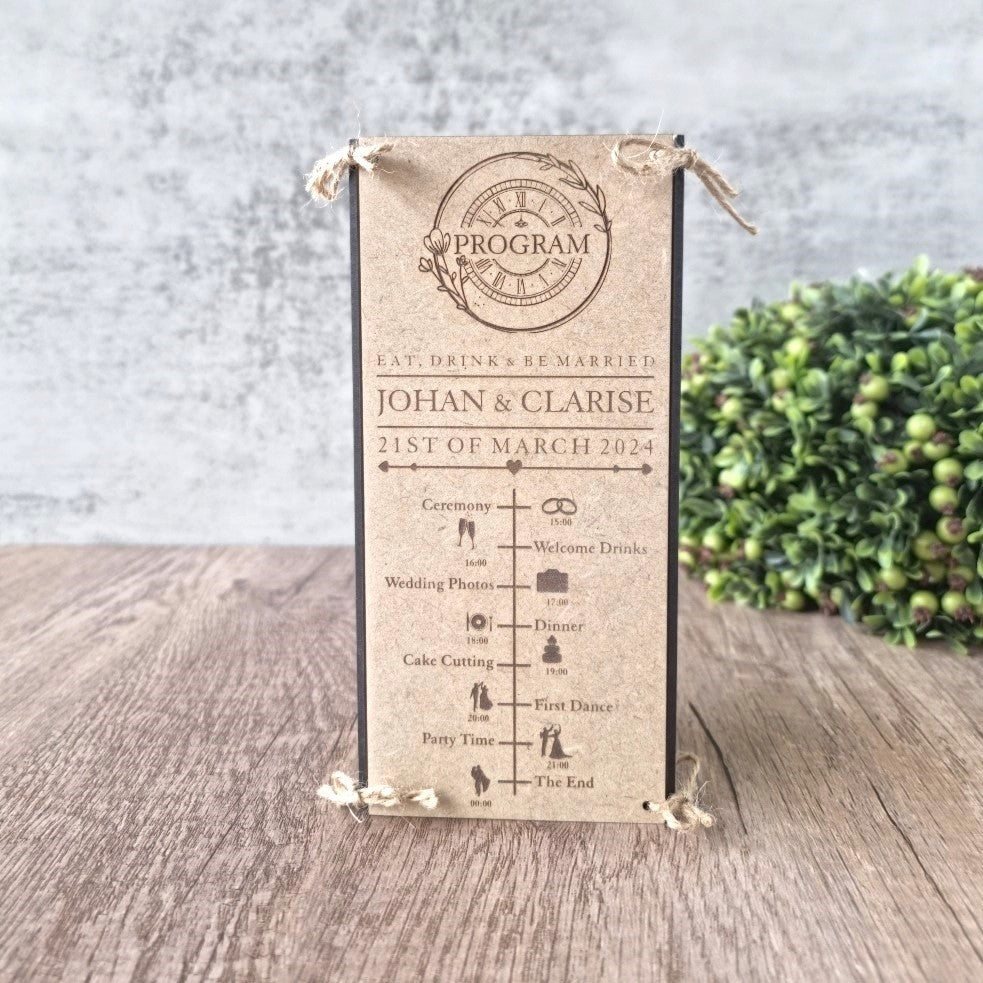 Tri-Sided Wooden Table Menu program