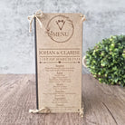Tri-Sided Wooden Table Menu