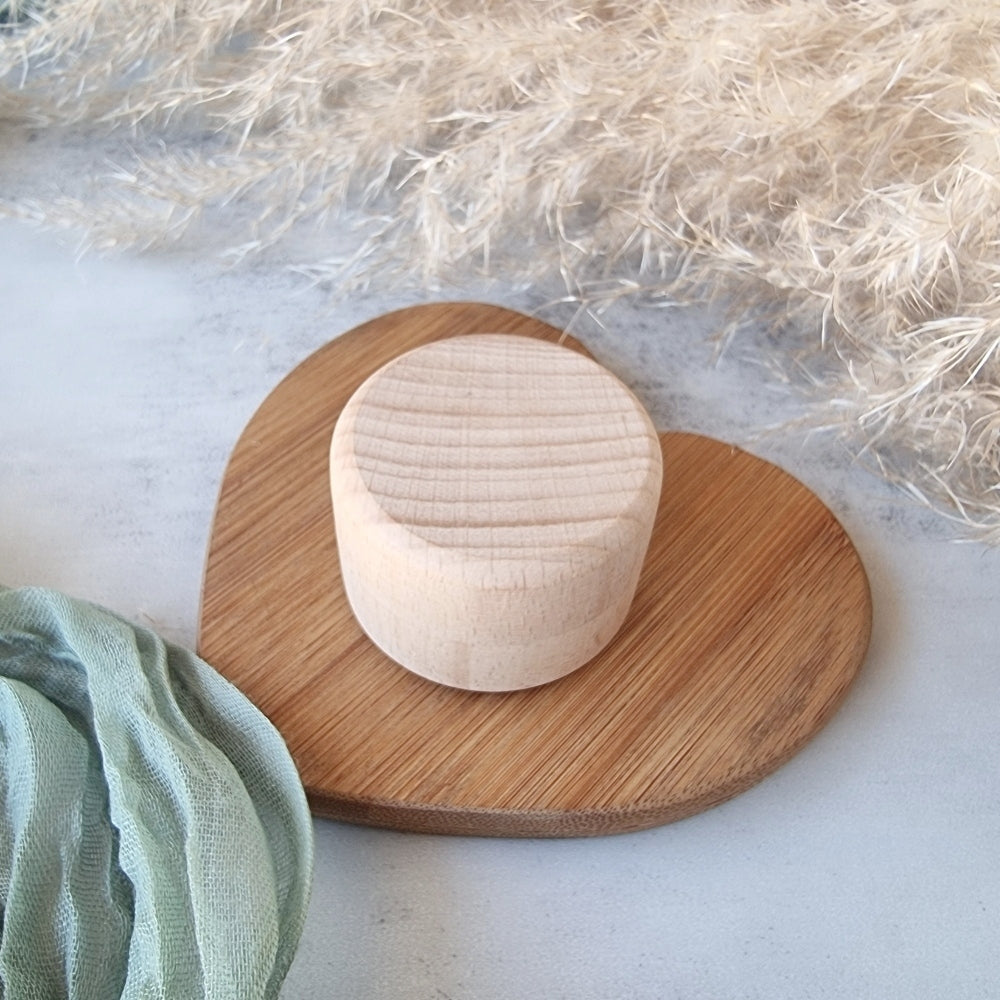 Round Wooden Ring Box – Simply Wedding Favours