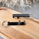 Bottle Opener Keyring in Black