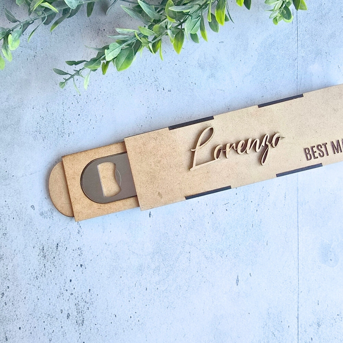 bar blade slide out wooden gift box 