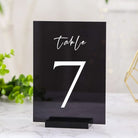 black acrylic table numbers