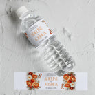 charming orange floral water bottle sticker