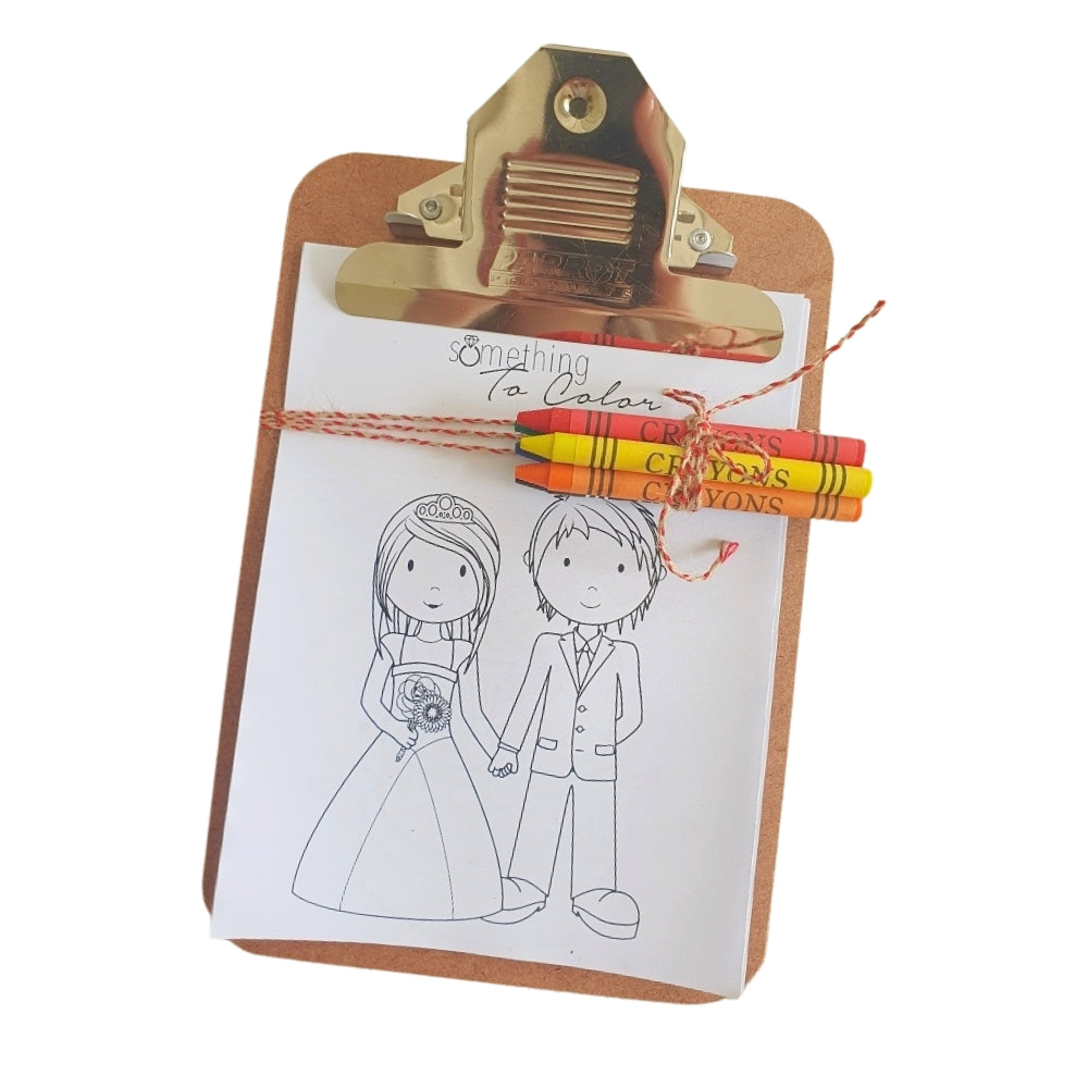 colouring set favour for kids with crayons