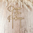 custom cake topper with names and surnames