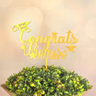 Gold 'Congrats Promise You Did It' cake topper
