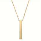 geometric bar pendant necklace in gold