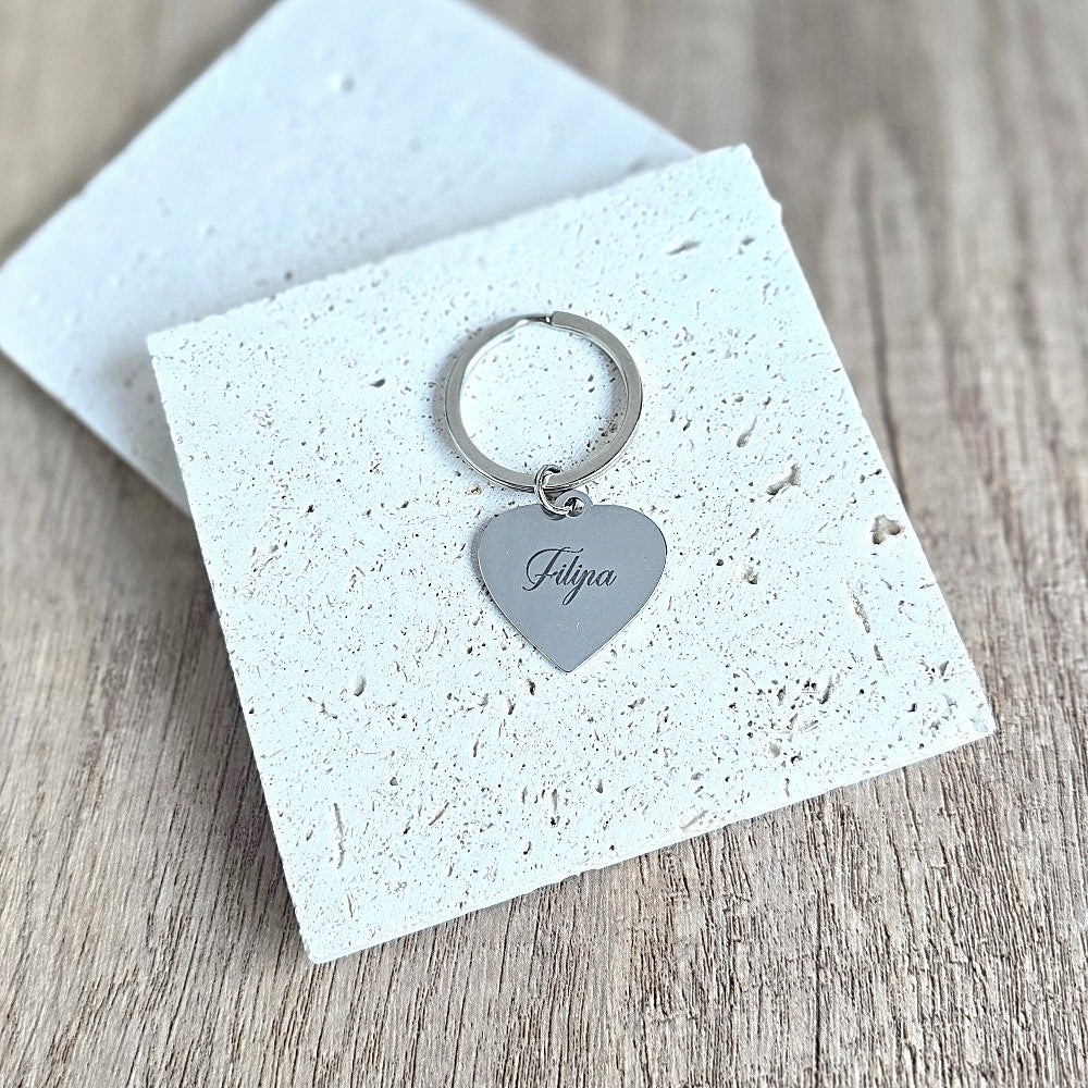 heart shaped key ring 