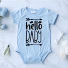 hello baby onesie blue