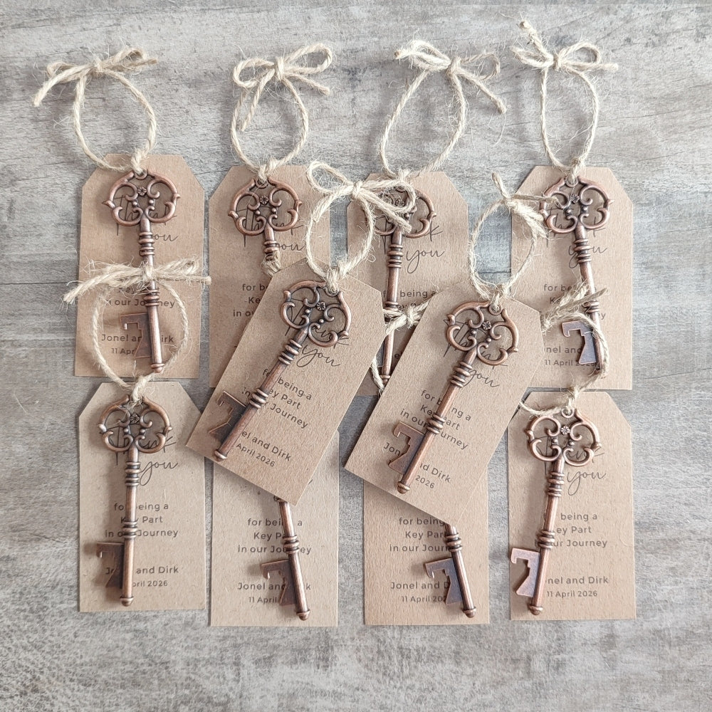 Key To Happiness Opener with Thank You Tag - Wedding | Simply