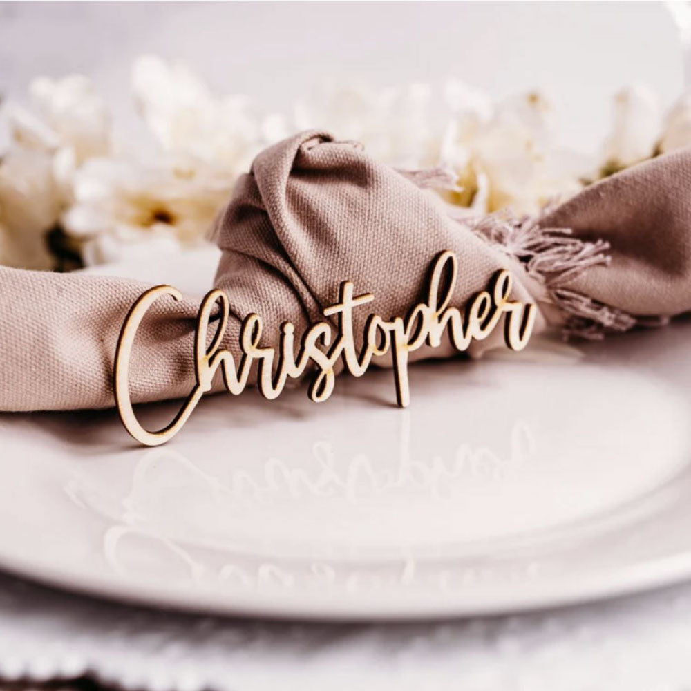 laser cut name place holder
