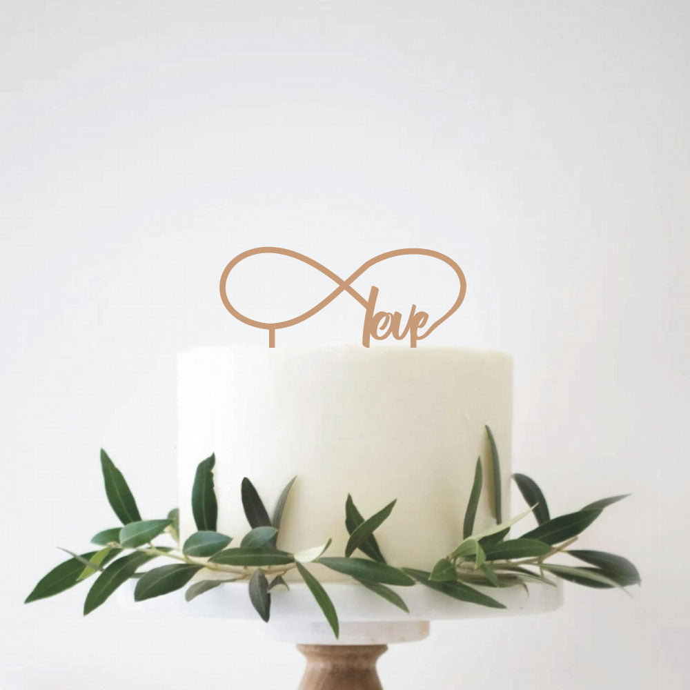 love to infinity-cake-topper