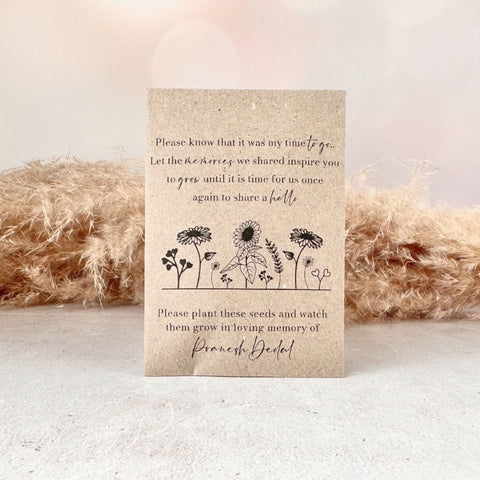 memorial seeds to plant Personalised Seed Packs - Memorial - Wedding