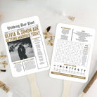Paddle Fan Program - Wedding day post - newspaper