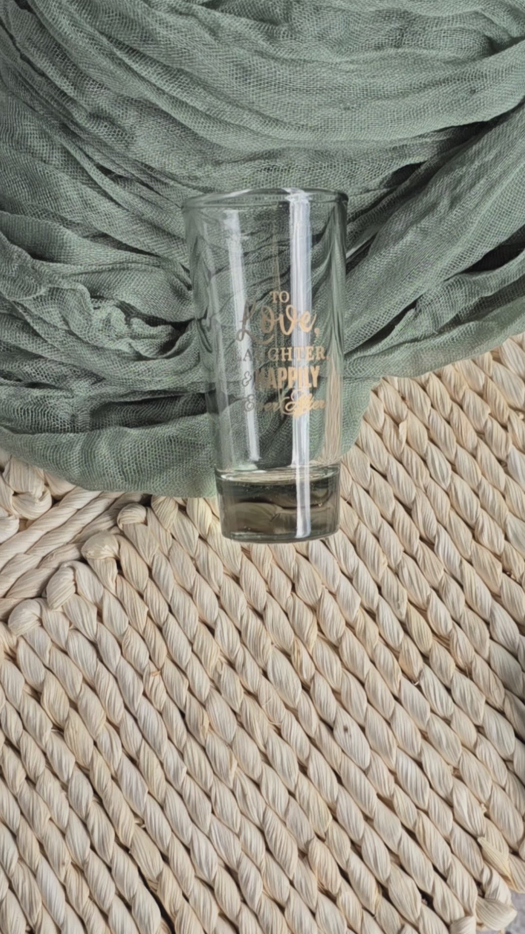 Engraved gold filled shotglass