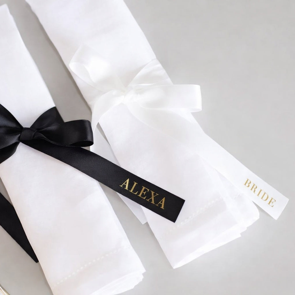 Personalised Satin Ribbon Name Place Holders – Simply Wedding Favours
