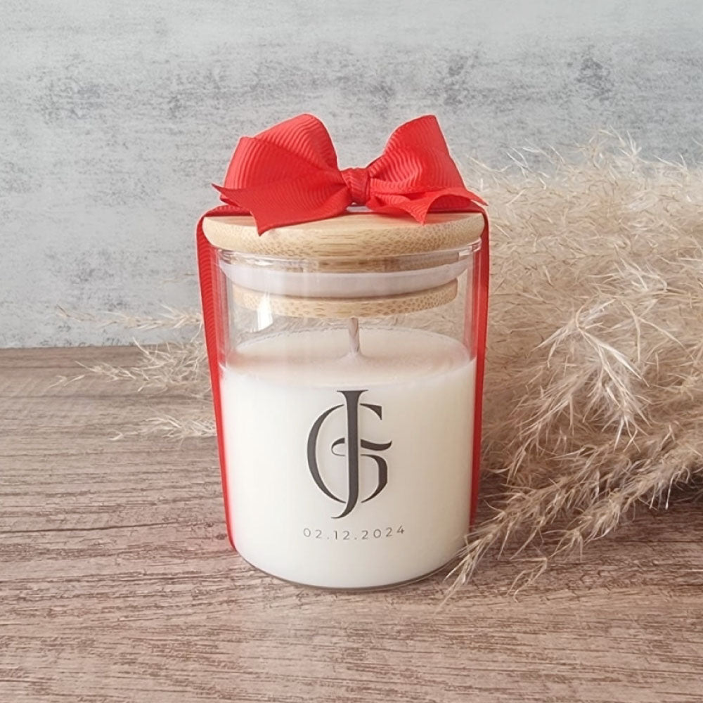 Soy Candle in Glass Votive with Bamboo Lid Simply Wedding Favours