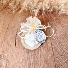 Elegant Organza Tulle with Five Sugared Almonds - A Sweet Delight