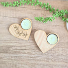 heart shaped wooden  tealight holder